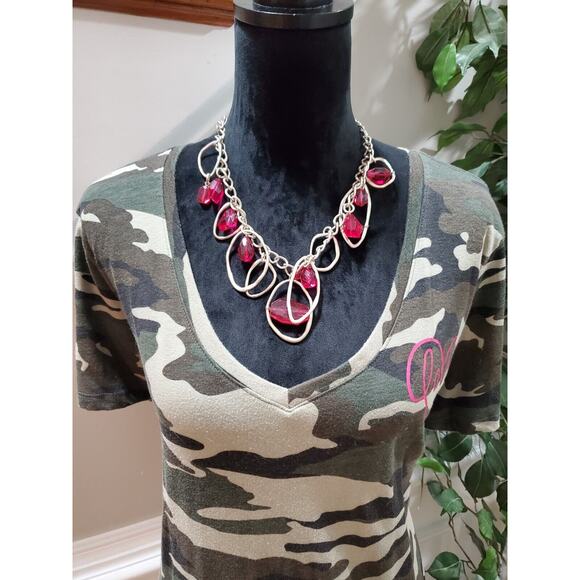 Ev 1 Women's Multicolor Cotton Short Sleeve V-Neck Pullover Top Blouse Size 3XL - Picture 8 of 11